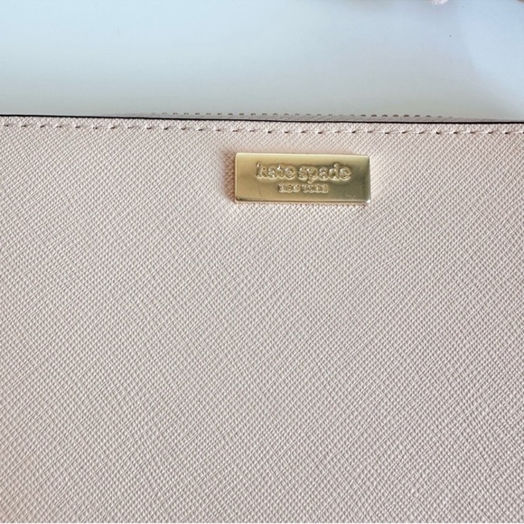 Kate Spade New York Laurel Way Neda Dusty Peony Saffiano Leather Large Wallet - Picture 15 of 16